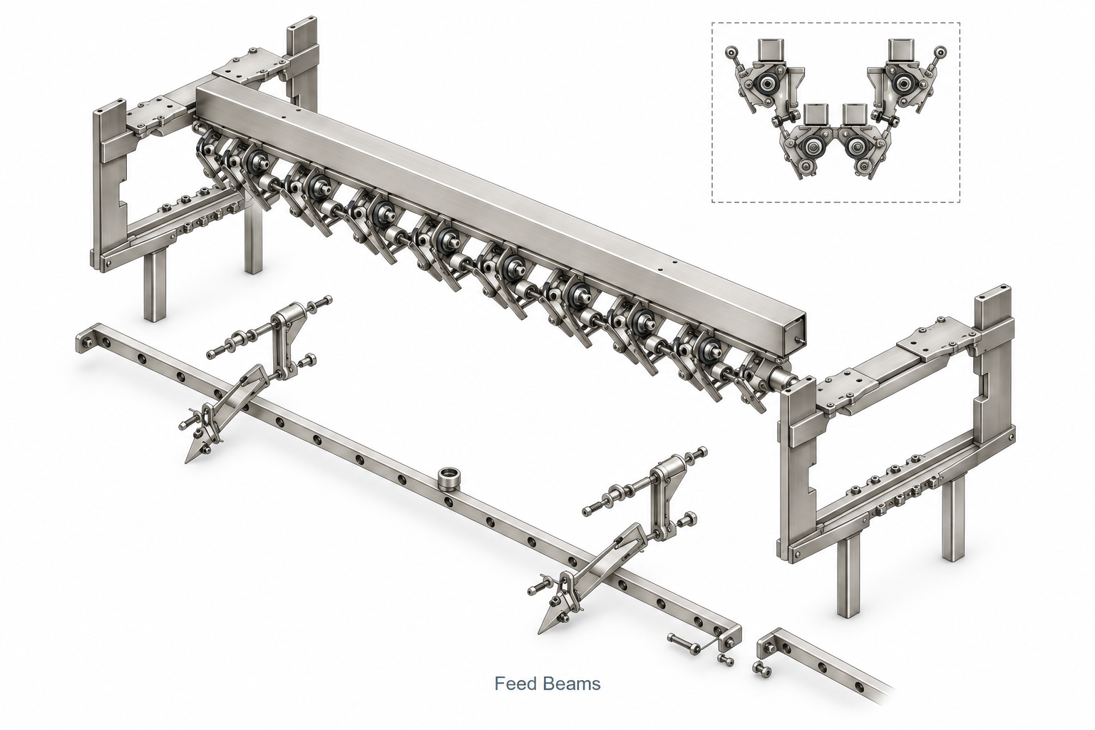 Aalidhra feed beams assembly