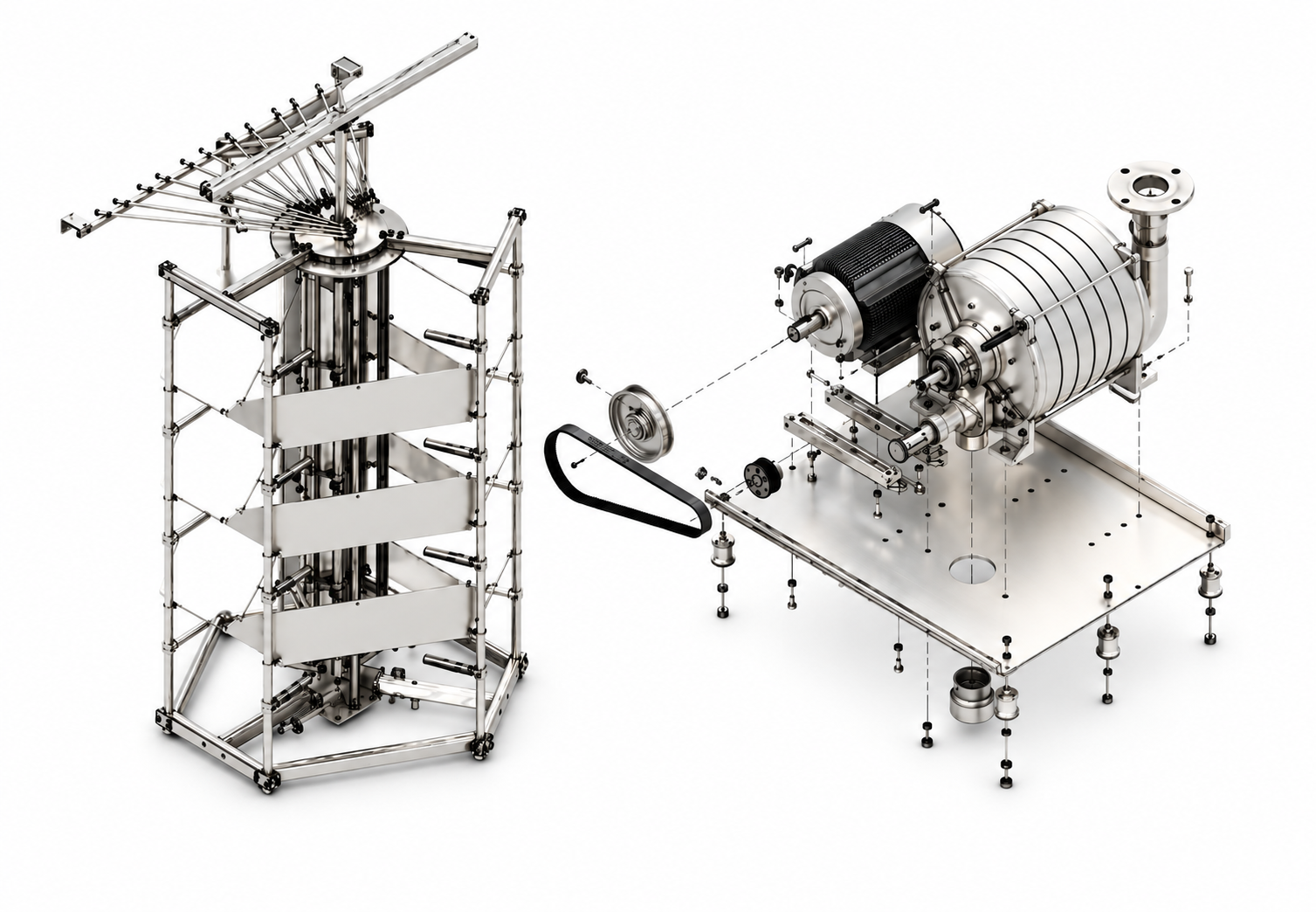 Bhagat creel and yarn suction assembly