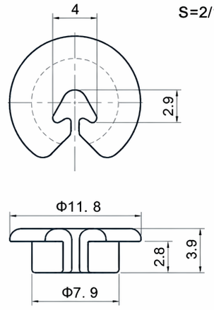 Technical drawing and dimensions for TSP 83307-00