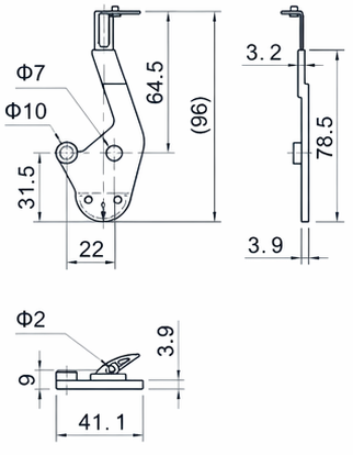 Technical drawing and dimensions for TSP JT-TR-FK6-96