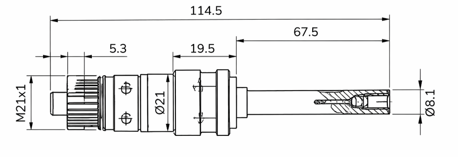 Original dimensional drawing for TSP-9 Barmag Friction Unit Spindle
