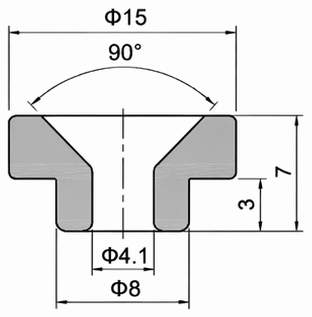 Technical drawing and dimensions for TSP 74011H70