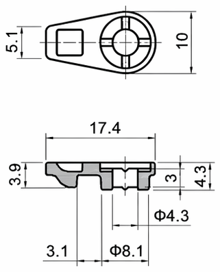 Technical drawing and dimensions for TSP 76271-03