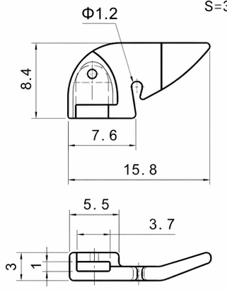 Technical drawing and dimensions for TSP 83426-00