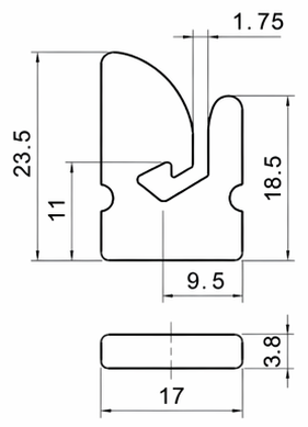Technical drawing and dimensions for TSP 80040-00