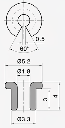 Technical drawing and dimensions for TSP 51343-00