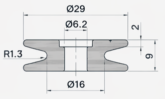 Technical drawing and dimensions for TSP 53299-60