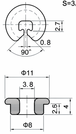 Technical drawing and dimensions for TSP 51802D11