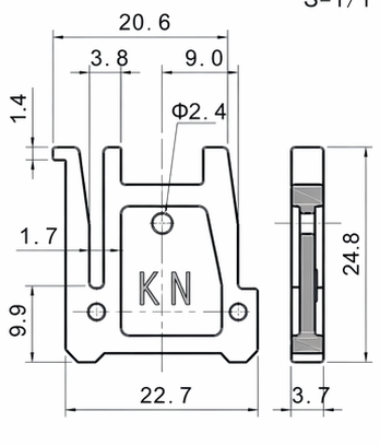 Technical drawing and dimensions for TSP 83473-KN