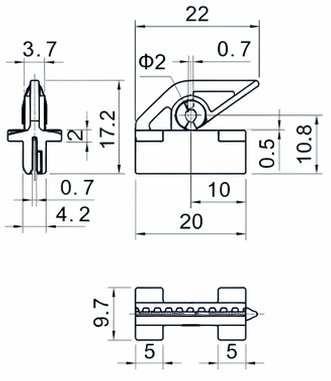 Technical drawing and dimensions for TSP JT-TR-MPS-1