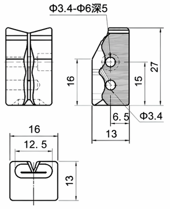 Technical drawing and dimensions for TSP 83432-L0