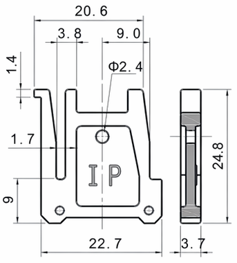 Technical drawing and dimensions for TSP 83475-IP