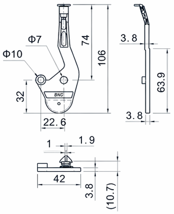 Technical drawing and dimensions for TSP JT-TR-AFK-1