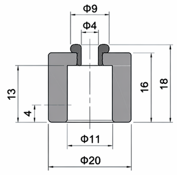 Technical drawing and dimensions for TSP JE-66003-40-T1