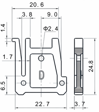 Technical drawing and dimensions for TSP 83474-D0