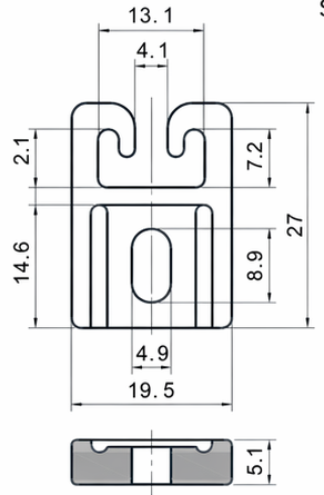 Technical drawing and dimensions for TSP 76186-00