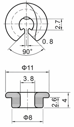 Technical drawing and dimensions for TSP 51802D11