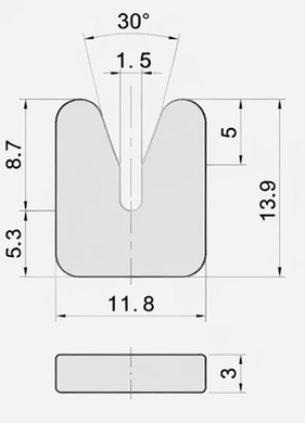 Technical drawing and dimensions for TSP 76027-00