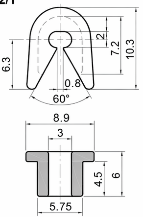 Technical drawing and dimensions for TSP 51595-00
