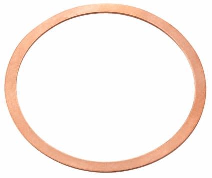Circular copper sealing gasket