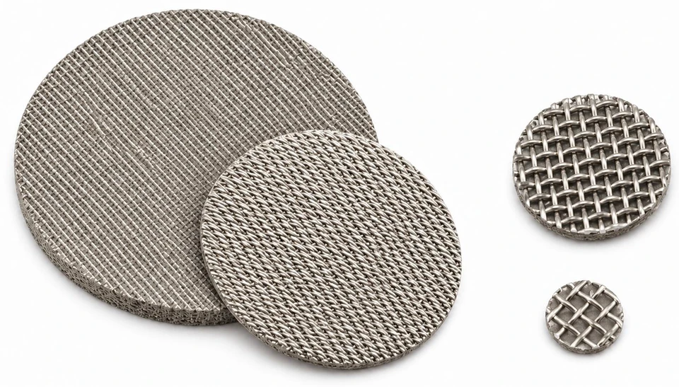 Representative sintered screen and mesh samples